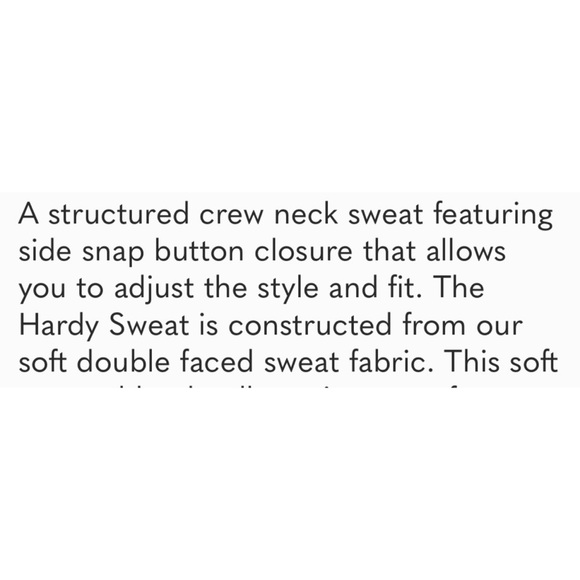 Varley Hardy Black Gold Buttons Crew Neck Sweatshirt With Logo on Back  Size S - Picture 8 of 9